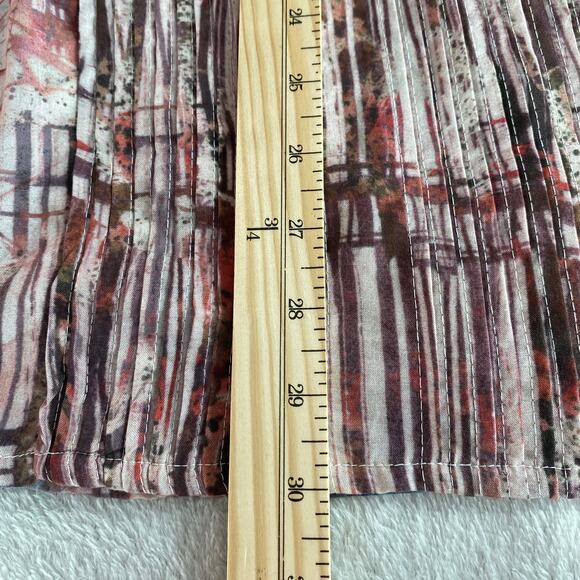 Tolani Collection Boho Tunic Top Blouse Women‎ Size SP Maroon Watercolor Floral - Picture 11 of 11